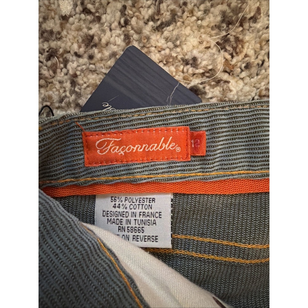 VINTAGE NEW Faconnable Straight Regular Fit Corduroy Jeans Sz 12 Blue - Picture 3 of 8